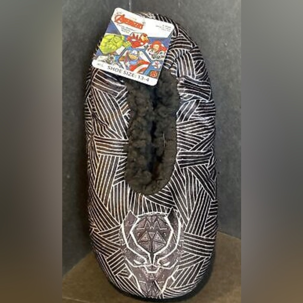 Black Panther Fuzzy Babba Slipper Sock Avengers